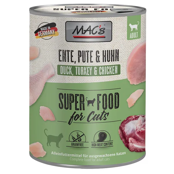MAC's canard, dinde, poulet - Pâtée pour chat
