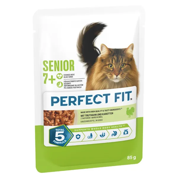 PERFECT FIT Senior 7+ dinde, carottes, - Sachet pour chat