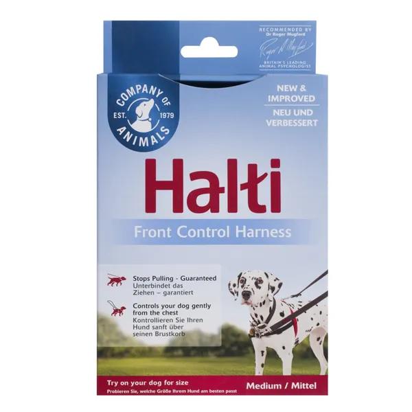 Harnais anti-traction Halti Front Control taille M tour de poitrail 58-86 cm - pour chien