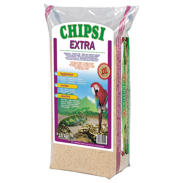 Granulés XXL Litière en bois de hêtre Chipsi Extra pour reptile & oiseau