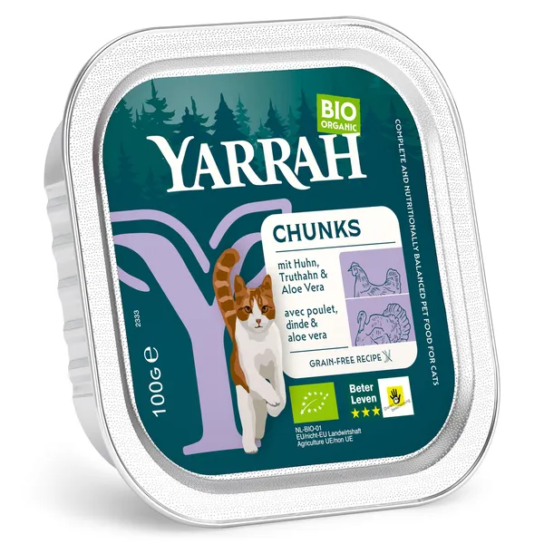 Yarah Bio Adult Poulet/dinde Bouchées en sauce pour chat - Offre Promo