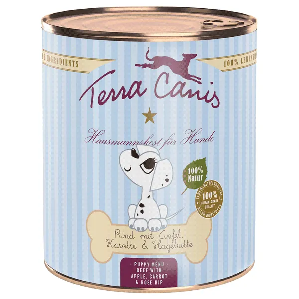 Terra Canis Menu bœuf, pomme, carotte, cynorrhodon - Pâtée pour chien