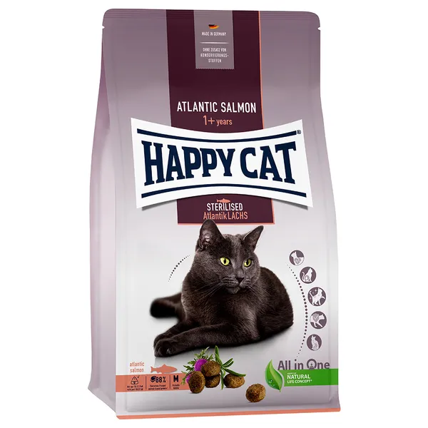 Happy Cat Sterilised Adult saumon de l'Atlantique - Croquettes pour chat