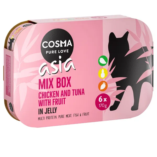 Cosma Thai/Asia en gelée lot 3 saveurs fruits - Pâtée pour chat