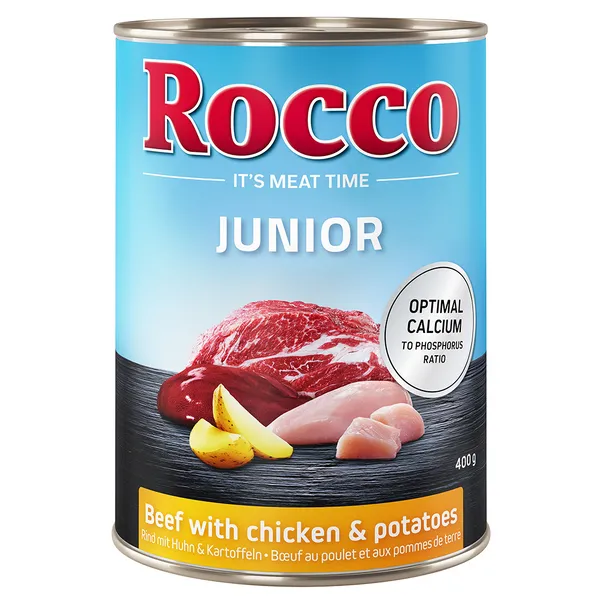 Rocco Junior 6 x 400 g - bœuf, poulet, pommes de terre