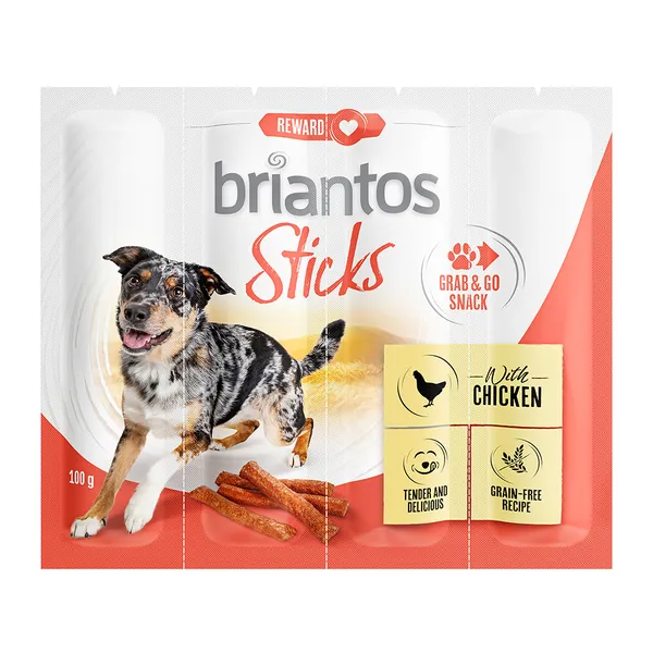 Poulet Briantos Sticks Grab&Go Friandises pour chien