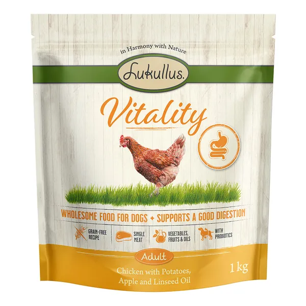 Vitality Digestion poulet (sans céréales) Lukullus croquettes pour chien