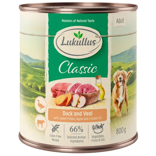 Lukullus Adulte, canard & veau 6 x 800 g