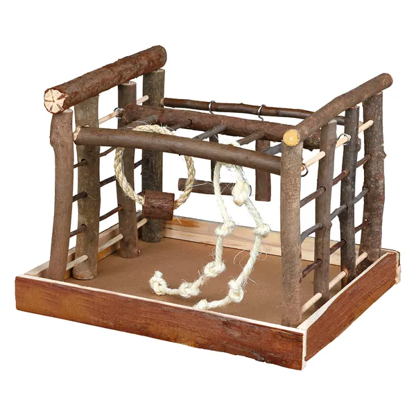 Aire de jeu en bois Trixie Natural Living pour perruche L 35 x l 29 x H 25 cm – photo 4