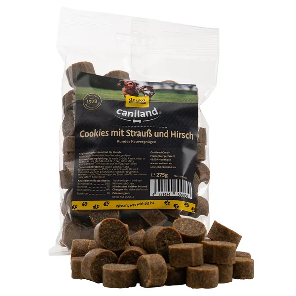 Cookies autruche cerf Caniland - Friandises pour Chien (Canibit)