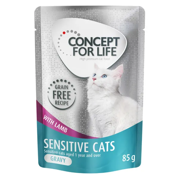 Concept for Life Sensitive Cats en sauce agneau sans céréales pour chat - 12 x 85 g