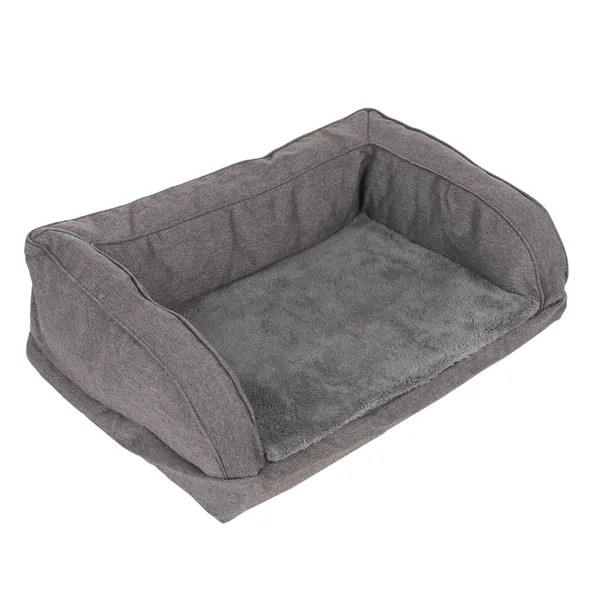 Canapé orthopédique gris pour chien - housse de rechange, gris foncé, taille L