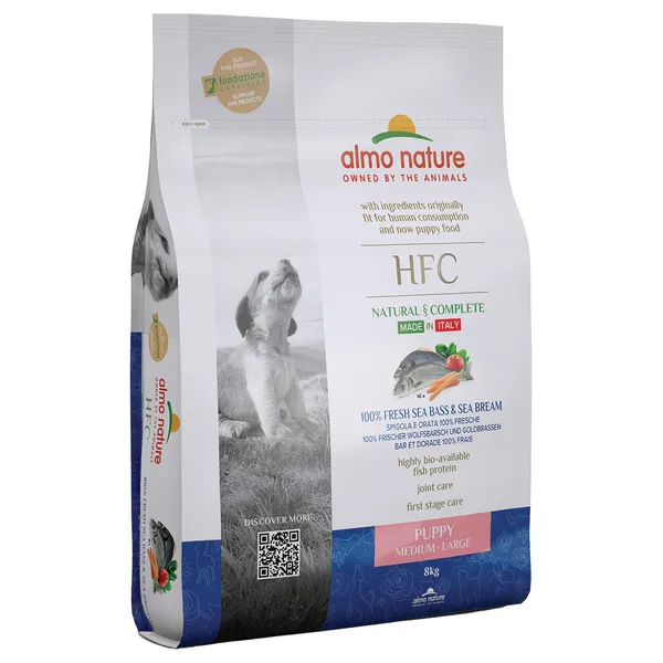 Almo Nature HFC M-L Puppy loup-marin & dorade nourriture pour chien sec