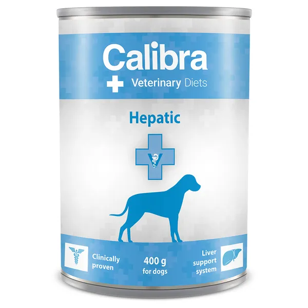 Lot Calibra Veterinary Diet Hepatic 12 x 400 g pour chien - poulet