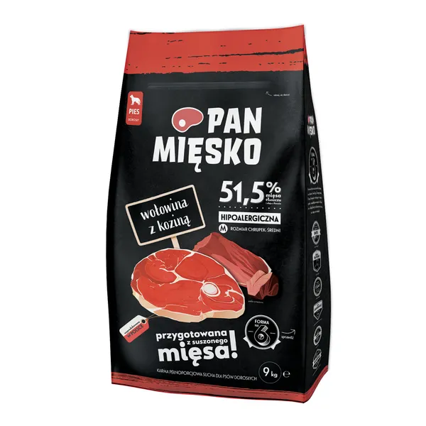 Pan Mięsko Medium bœuf, viande de chèvre - lot % : 2 x 9 kg