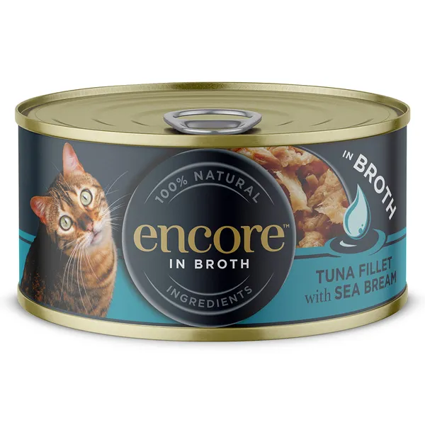 Encore 16 x 70 g boîtes pour chat - filet de thon, dorade