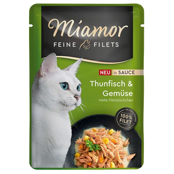 Lot Miamor Filets fins en sauce 24 x 100 g pour chat - thon, légumes