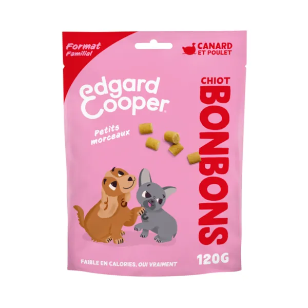 Friandises Edgard & Cooper Bonbons Petits morceaux pour chien - Puppy canard, poulet (3 x 120 g)
