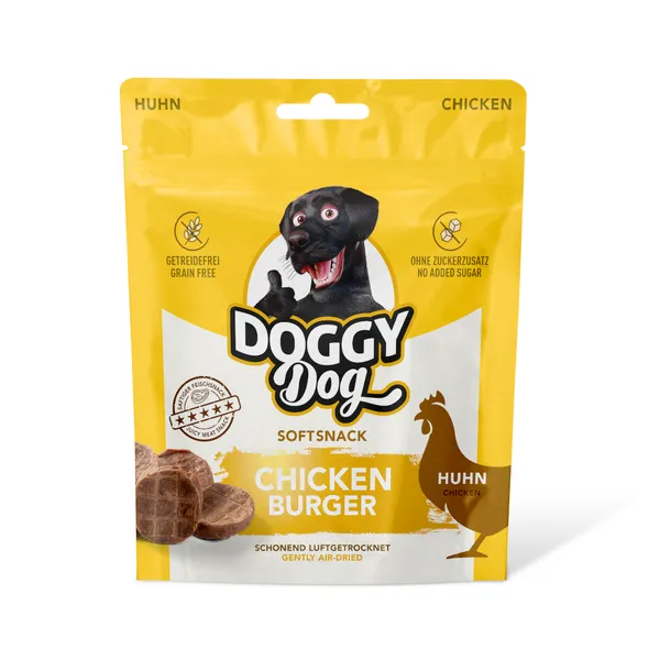 70g DOGGY Dog Softsnack Chicken Burger friandise pour chiens