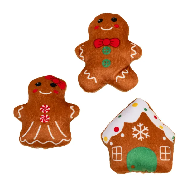 TIAKI Set de jouets pour chats Famille pain d'épice 3 pièces