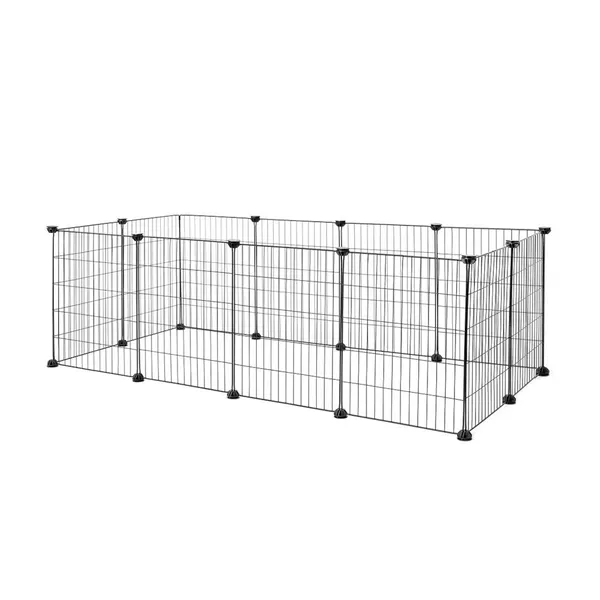 Lionto Enclos en métal pour petits animaux 144x 74x 46cm