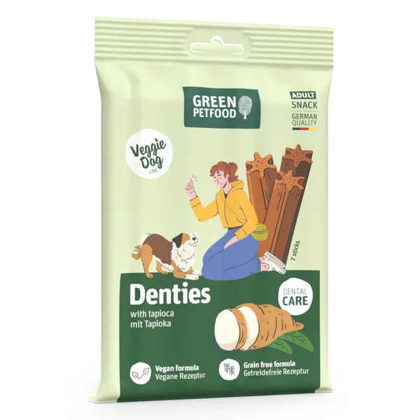13x180g Green Petfood VeggieDog Denties friandises pour chien