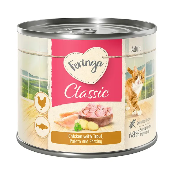 Menus Duo truite, poulet, pommes de terre, persil Feringa - Nourriture pour Chat