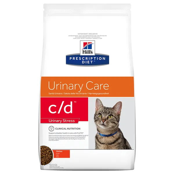 C/d Urinary Stress Urinary Care poulet Hill's Prescription Diet - Croquettes pour Chat