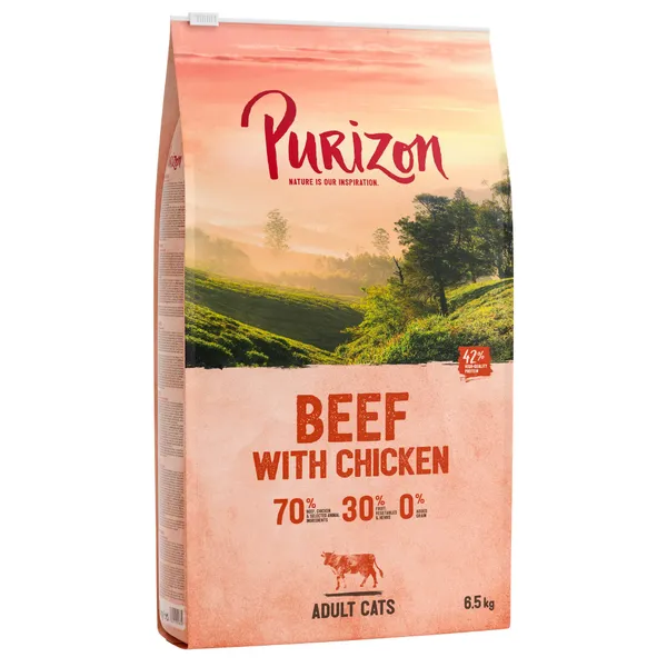 Purizon Adult bœuf, poulet sans céréales - Croquettes pour chat