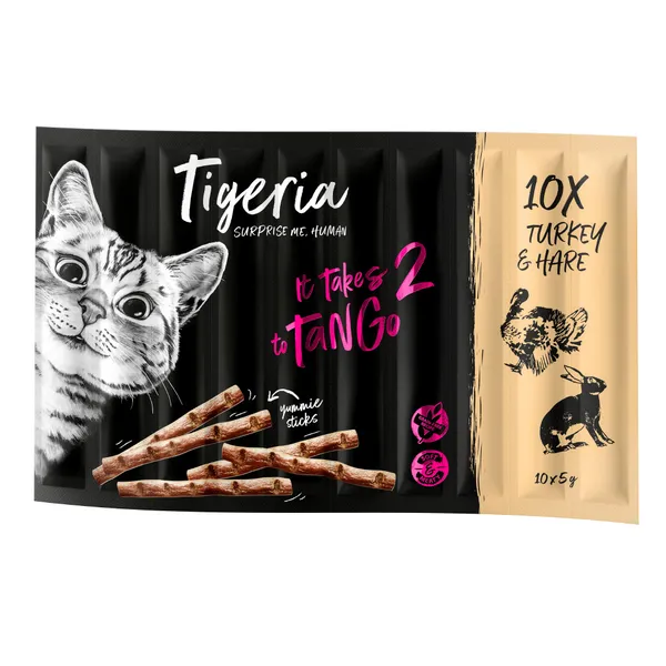 Tigeria Sticks dinde, lapin - Friandises pour chat