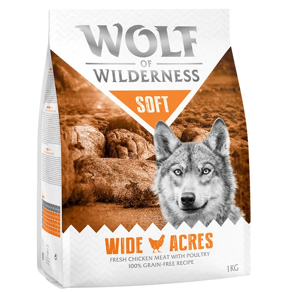Soft Wide Acres poulet sans céréales Wolf of Wilderness - Croquettes molles pour Chien