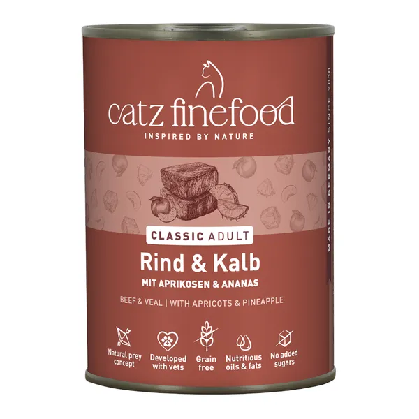 Boeuf, crabe catz finefood - Pâtée pour chat