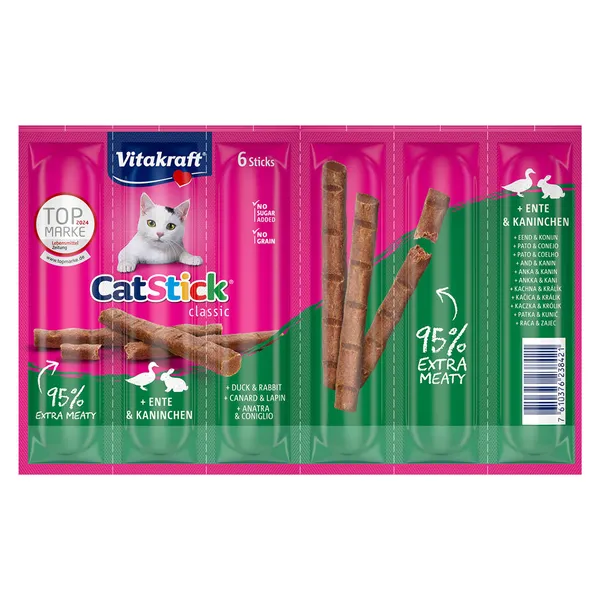 Vitakraft Cat Stick Classic canard, lapin - Friandises pour chat