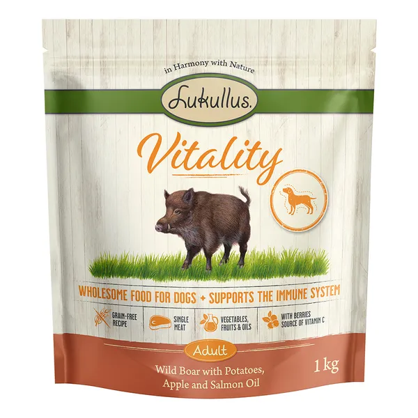 Vitality Système immunitaire sanglier (sans céréales) Lukullus croquettes pour chien