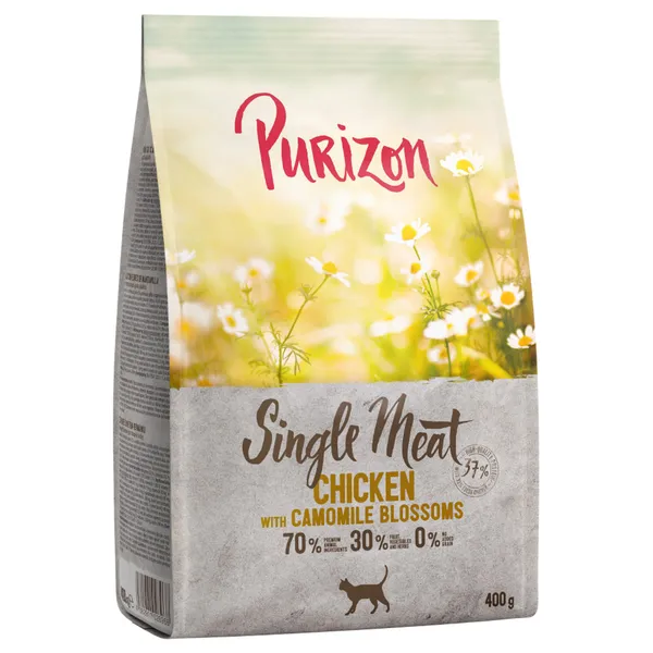 Single Meat poulet, fleurs de camomille sans céréales Purizon Croquettes pour chat à prix spécial !