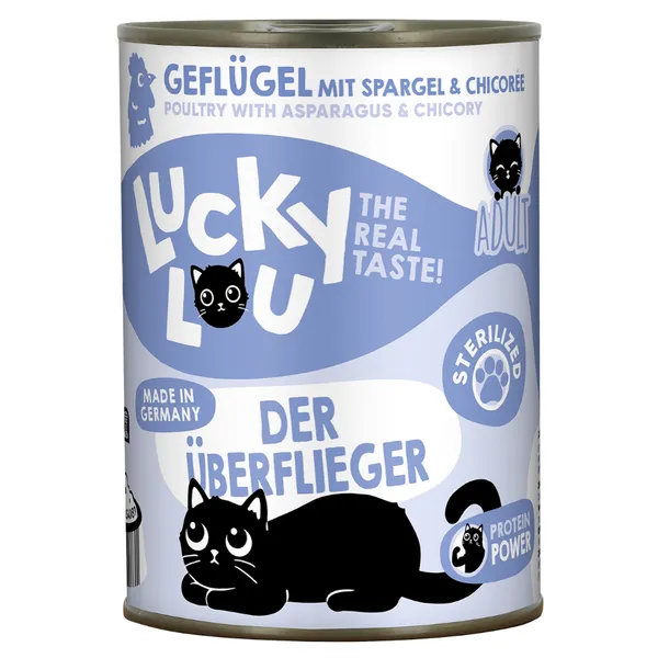 400g Lucky Lou sterilised nourriture pour chat humide