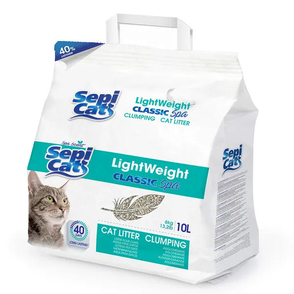 Litière Sepicat LightWeight Classic Spa pour chat - 10 L