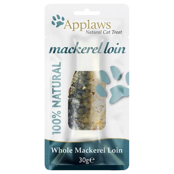 Friandise Applaws Cat Mackerel Loin pour chat - 6 x 30 g
