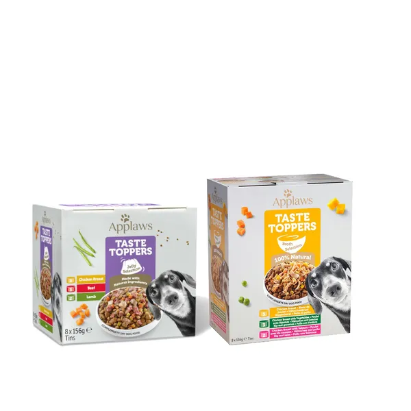 Lots mixtes Applaws Taste Toppers 8 x 156 g pour chien - lot mixte en gelée