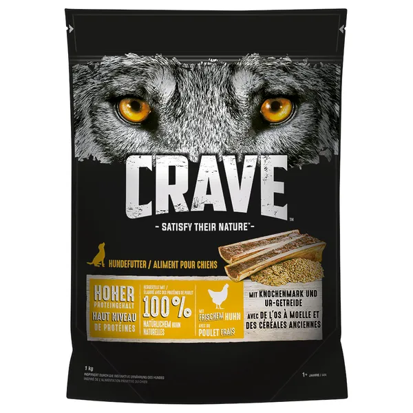 CRAVE Poulet avec de l'Os à Moelle et des céréales anciennes 1 kg