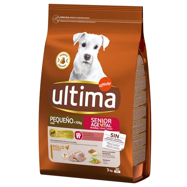 Ultima Mini Senior, poulet pour chien - 2 x 3 kg