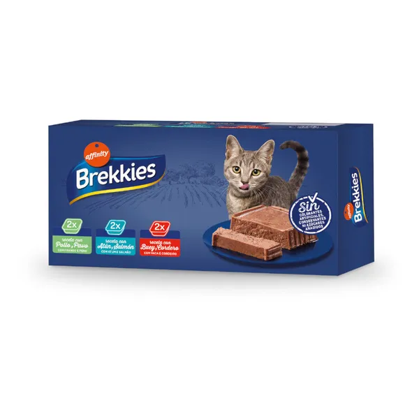 Lot Brekkies 24 x 100 g pour chat - lot mixte (3 saveurs)