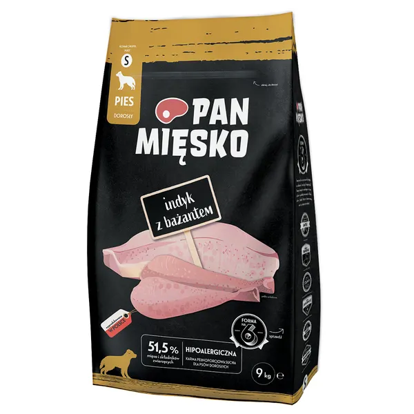 Pan Mięsko Small dinde, faisan pour chien - 9 kg