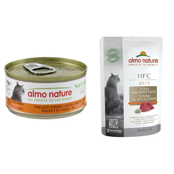 Lot Almo Nature 24 x 70 g pour chat - poulet, thon