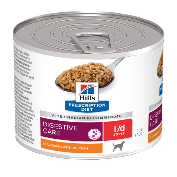 200&nbsp;g de nourriture humide pour chiens Hill's Prescription Diet i/d Stress au poulet