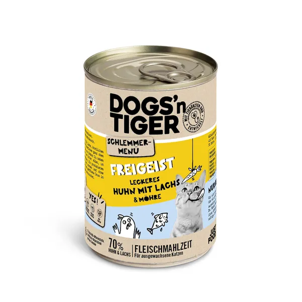Menu gourmet Dogs’n Tiger 6 x 400 g - poulet, saumon