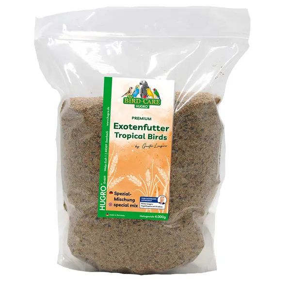Lot économique : 2 x 4 kg Nourriture pour animaux exotiques « Super » Hugro