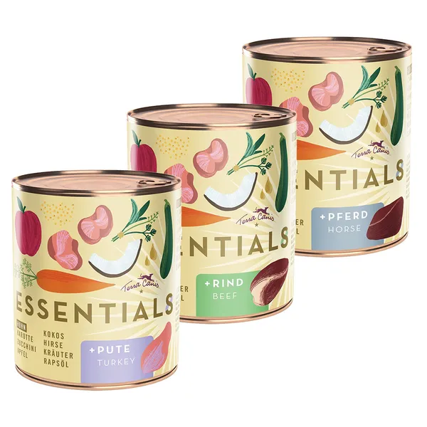Terra Canis Essential 8+ 6 x 780 g - lot mixte (3 variétés)