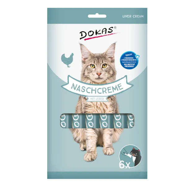 Dokas Crème gourmande au foie pour chat – 90 g
