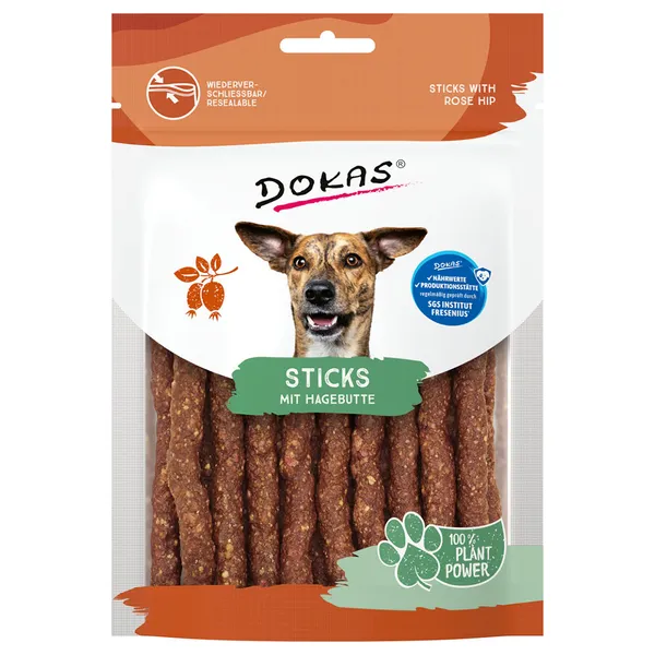 Dokas Bâtonnets au cynorrhodon pour chien – 4 x 105 g